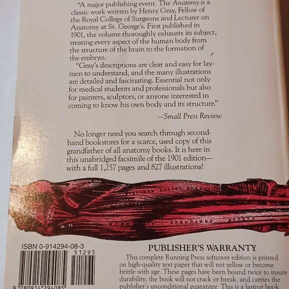 Gray's Anatomy by Henry Gray Paperback Book 1974 - Picture 4 of 11